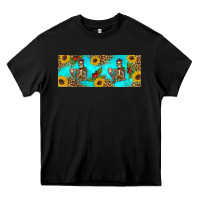 Black skeleton coffee and coffee plants 11 oz Heavy Core Tee - Artiststas