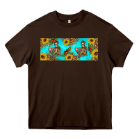 Chocolate Brown skeleton coffee and coffee plants 11 oz Heavy Core Tee - Artiststas