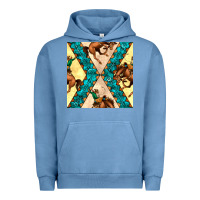 Pigment Pebble Blue native american aztec seamless pattern 6 Urban Hoodie - BundleAndBundleShop