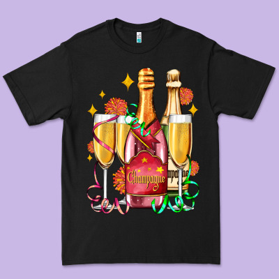 New Year Party Champagne Premium Tee Designed By Adodesignshop