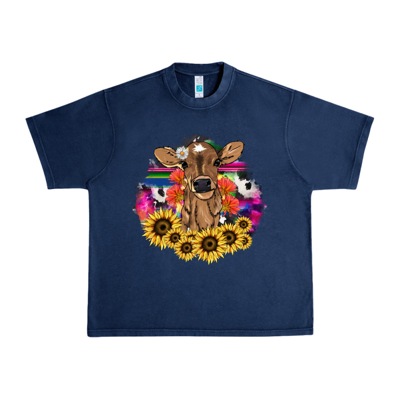 Baby Cow Flower Urban Heavy Tee by NancyCooperArtShop | Teevron