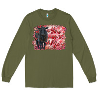 Army Green you moo ve  me black angus Long Sleeve Tee - RanaPortraitStore