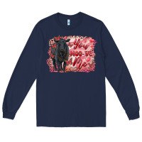 Navy you moo ve  me black angus Long Sleeve Tee - RanaPortraitStore
