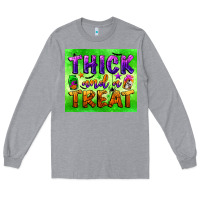 Heather Grey thick and a treat Long Sleeve Tee - BundleAndBundleShop