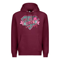 Burgundy not all heroes wear capes Premium Hoodie - CowGirlArtShop