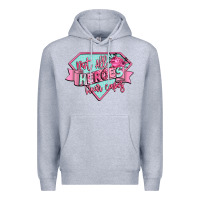 Heather Grey not all heroes wear capes Premium Hoodie - CowGirlArtShop