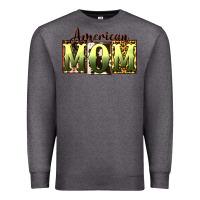 Charcoal Heather American Mom Mother's Day Premium Sweatshirt - CowGirlArtShop