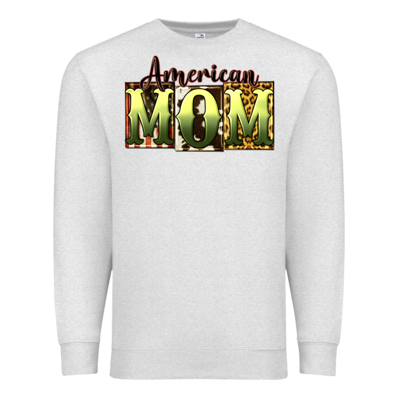 American Mom Mother's Day Premium Sweatshirt by CowGirlArtShop | Teevron