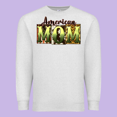 American Mom Mother's Day Premium Sweatshirt Designed By Cowgirlartshop