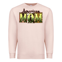 Pale Pink American Mom Mother's Day Premium Sweatshirt - CowGirlArtShop
