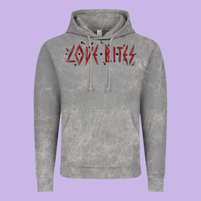 Love Bites Vintage Hoodie Designed By Maliassmallbusiness