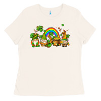 Bone st patricks gnomes with rainbow Ladies Tee - AdoDesignShop