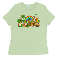 Matcha st patricks gnomes with rainbow Ladies Tee - AdoDesignShop