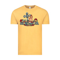 Vintage Mustard she will not fail psalm christian cross pray Vintage Tee - NancyCooperArtShop
