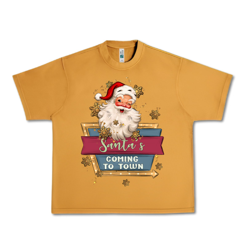 Santa's Coming To Town Urban Heavy Tee by MaliasSmallBusiness | Teevron