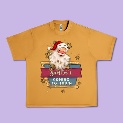 Santa's Coming To Town Urban Heavy Tee Designed By Maliassmallbusiness