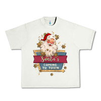 Pistachio santa's coming to town Urban Heavy Tee - MaliasSmallBusiness