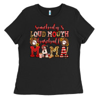 Black somebody's loud mouth baseball mama Ladies Tee - Jasminsmagicworld