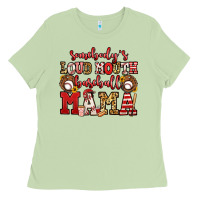 Matcha somebody's loud mouth baseball mama Ladies Tee - Jasminsmagicworld