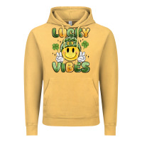 Vintage Mustard lucky vibes Vintage Hoodie - MaliasSmallBusiness