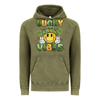 Vintage Olive lucky vibes Vintage Hoodie - MaliasSmallBusiness