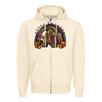Sandshell Army Christmas rainbow Zipper Hoodie - NancyCooperArtShop