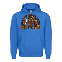 True Royal Army Christmas rainbow Zipper Hoodie - NancyCooperArtShop