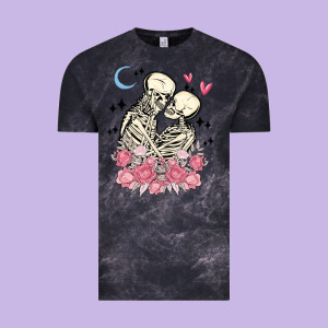 The Lovers Skeletons Vintage Tee Designed By Maliassmallbusiness