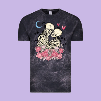 The Lovers Skeletons Vintage Tee Designed By Maliassmallbusiness