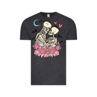 Vintage Black the lovers skeletons Vintage Tee - MaliasSmallBusiness