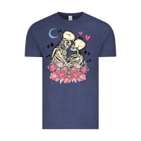 Vintage Denim the lovers skeletons Vintage Tee - MaliasSmallBusiness