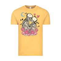 Vintage Mustard the lovers skeletons Vintage Tee - MaliasSmallBusiness