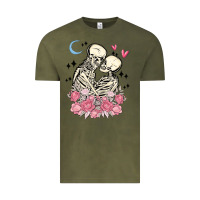 Vintage Olive the lovers skeletons Vintage Tee - MaliasSmallBusiness