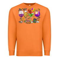 Carrot Mardi Gras wine glasses Premium Sweatshirt - HowdyJamesFarm
