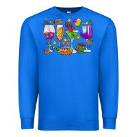True Royal Mardi Gras wine glasses Premium Sweatshirt - HowdyJamesFarm