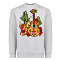 Heather Grey mexican guitar Heavyweight Sweatshirt - LillyAllenDesigns