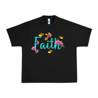 Black faith with flower and butterfly Urban Heavy Tee - NancyCooperArtShop