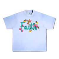 Grape Ice faith with flower and butterfly Urban Heavy Tee - NancyCooperArtShop