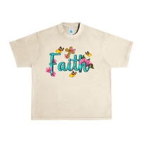 Sandshell faith with flower and butterfly Urban Heavy Tee - NancyCooperArtShop