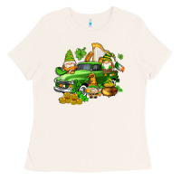 St Patricks Gnomes  With Farm Truck Ladies Tee | Teevron