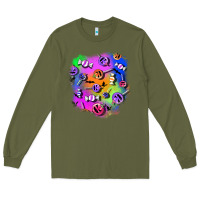Army Green halloween candy patches 1 Long Sleeve Tee - BundleAndBundleShop