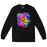 Black halloween candy patches 1 Long Sleeve Tee - BundleAndBundleShop