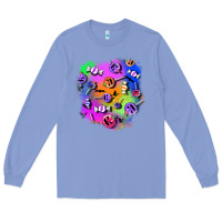 Colony Blue halloween candy patches 1 Long Sleeve Tee - BundleAndBundleShop