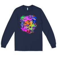 Navy halloween candy patches 1 Long Sleeve Tee - BundleAndBundleShop