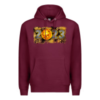 Burgundy 2023 new year Premium Hoodie - CowGirlArtShop