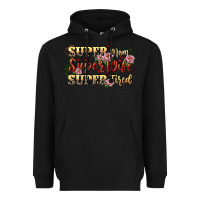 Black Super mom super wife super tired Heavyweight Hoodie - CowGirlArtShop
