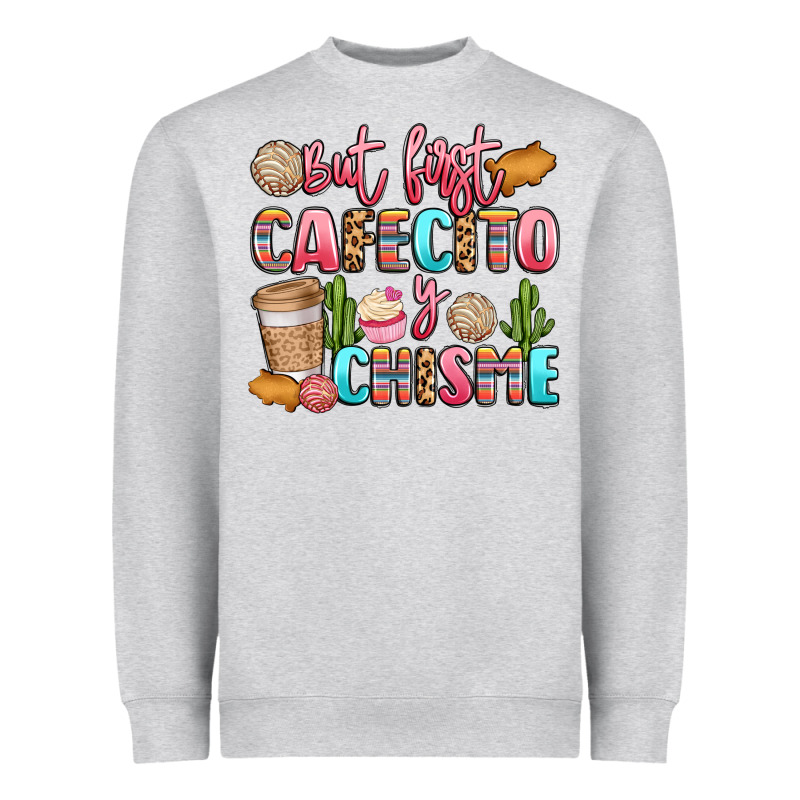 But First Cafecito Y Chisme Heavyweight Sweatshirt by LillyAllenDesigns | Teevron