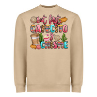 Mushroom but first cafecito y chisme Heavyweight Sweatshirt - LillyAllenDesigns