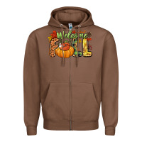 Chestnut Welcome Fall Zipper Hoodie - NancyCooperArtShop
