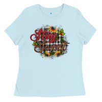 Baby Blue stay sweet wood slice ornament Ladies Tee - JahusDesignShop